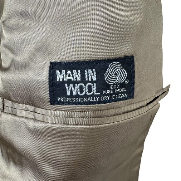 Cricketeer Brown Plaid 100% Wool Woolmark Sz 44 READ Blazer Sport Coat Academia - Picture 10 of 16